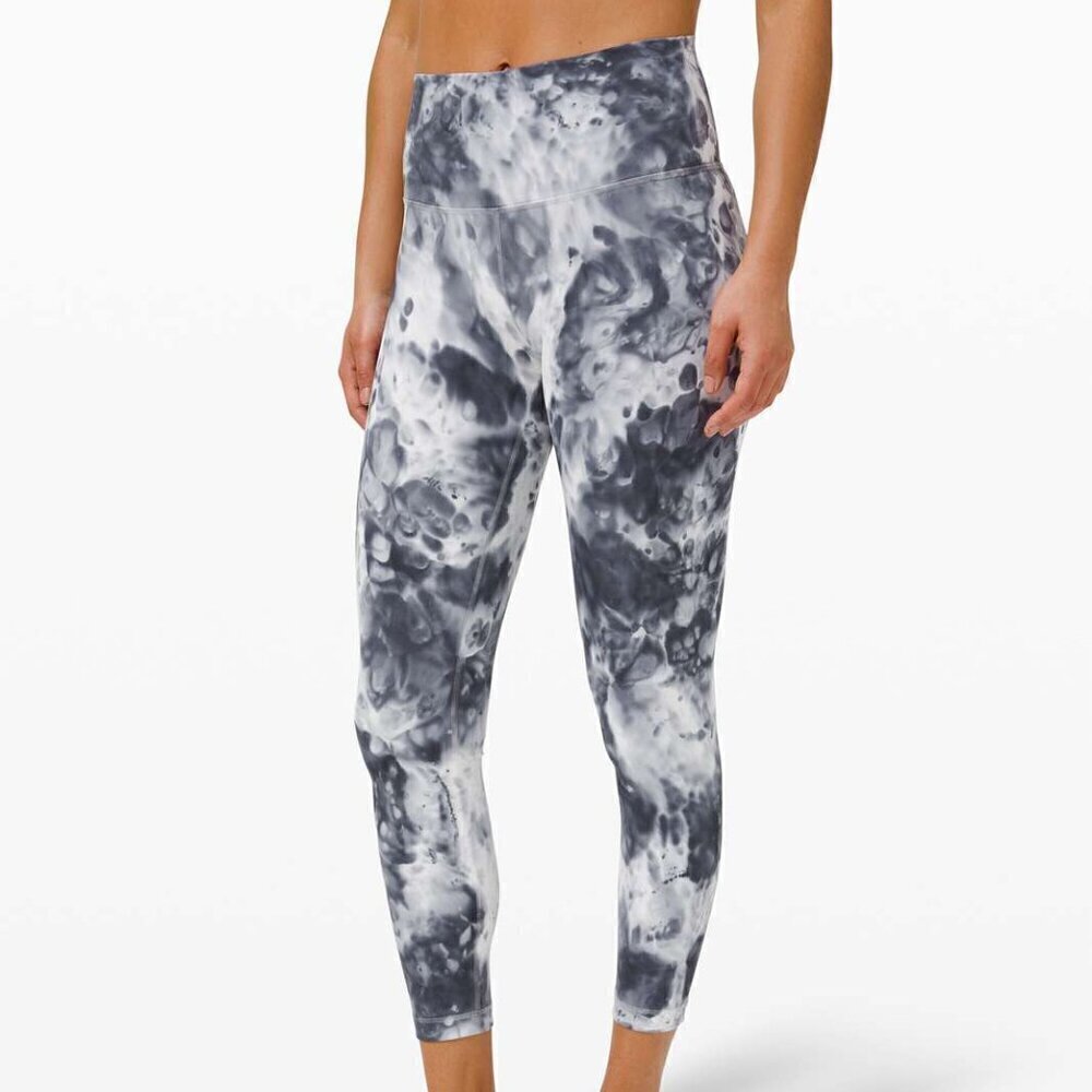 Lululemon Wunder Under High-Rise Tight 25" *Luxtreme - 8 Marble Dye Classic Navy